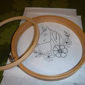 ASSORTED EMBRODERY/CREWEL/CROSS-STITCH SUPPLIES